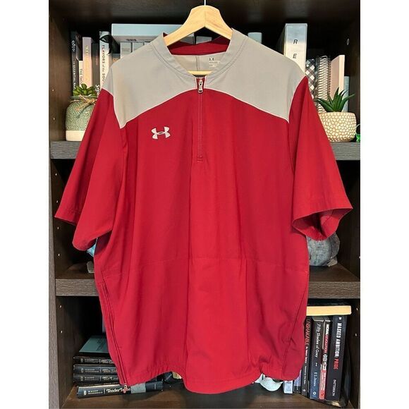 🐿️ Under Armour Men’s Golf Storm Shirt Garnet & Gray USC Gamecocks Size Large - Picture 1 of 8